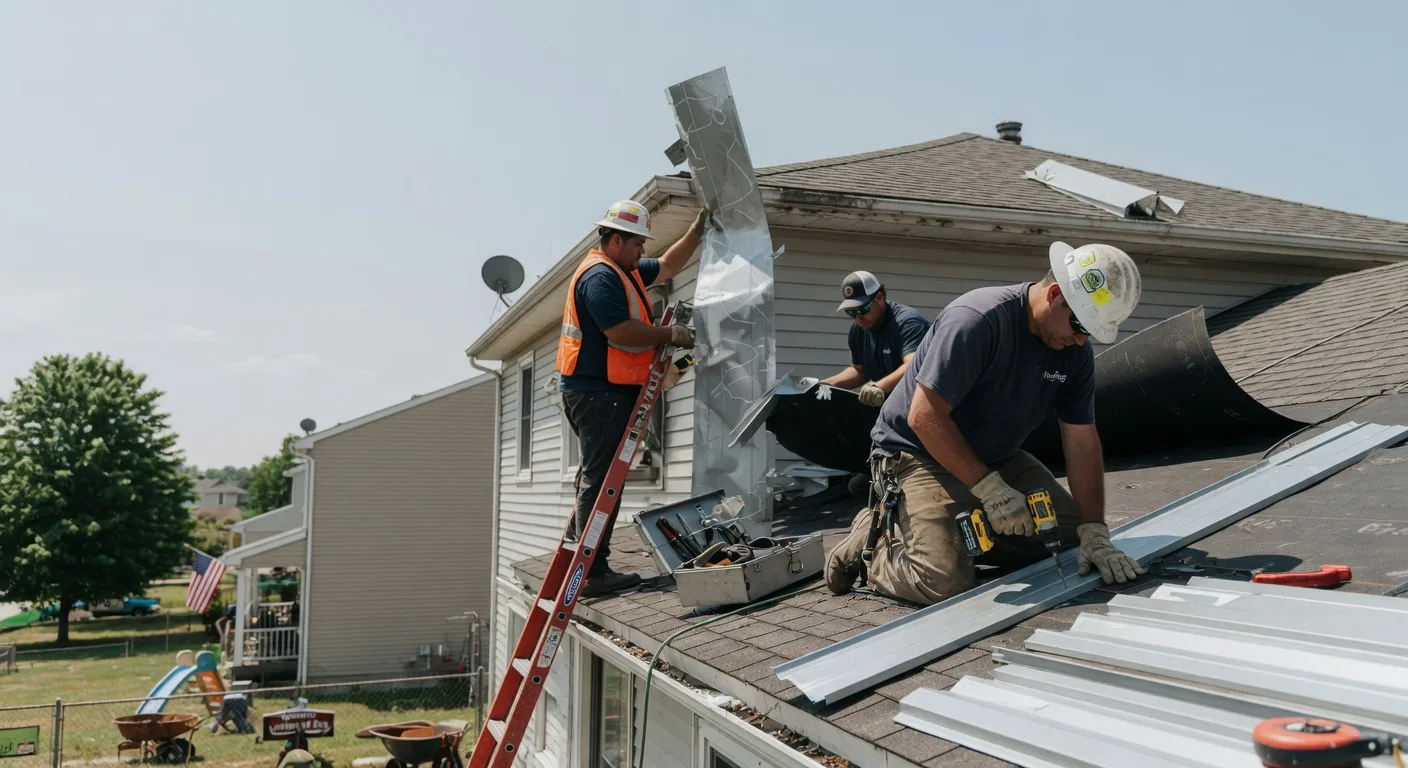 Storm Damage Metal Roof Repair in Millsboro, PA